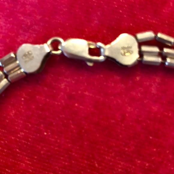 925 pendant brown like the cinnamon stone. Three strand necklace made in Italy … - Picture 5 of 9